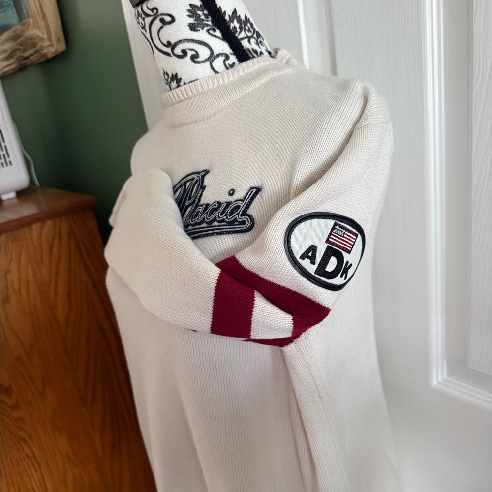 One-of-a-Kind Lake Placid NY Knit Sweater – Custom Picked | Vintage Sport Style - Picture 2 of 5